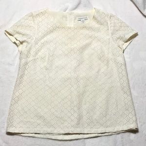 EUC! Coldwater Creek lace with lining short sleeve
